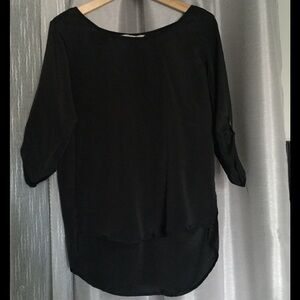 Fun & Flirt Black 3/4 Sleeve Blouse